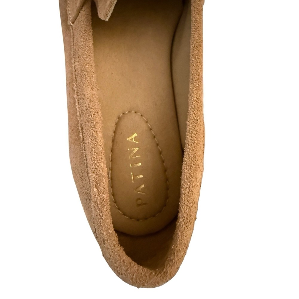 PATINA Woman's Zoe Chunky Suede Penny Loafer 11M Taupe Sand Preppy Lug Sole NWOB - Picture 9 of 9